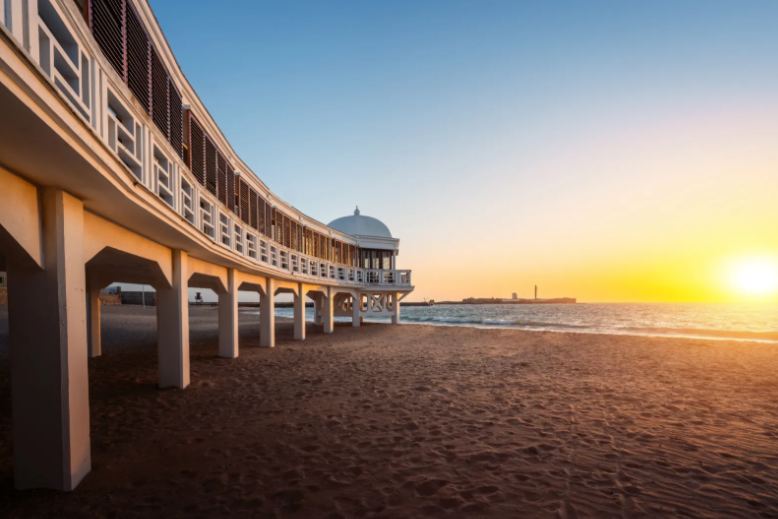 Sunset at La Caleta beach, Cádiz